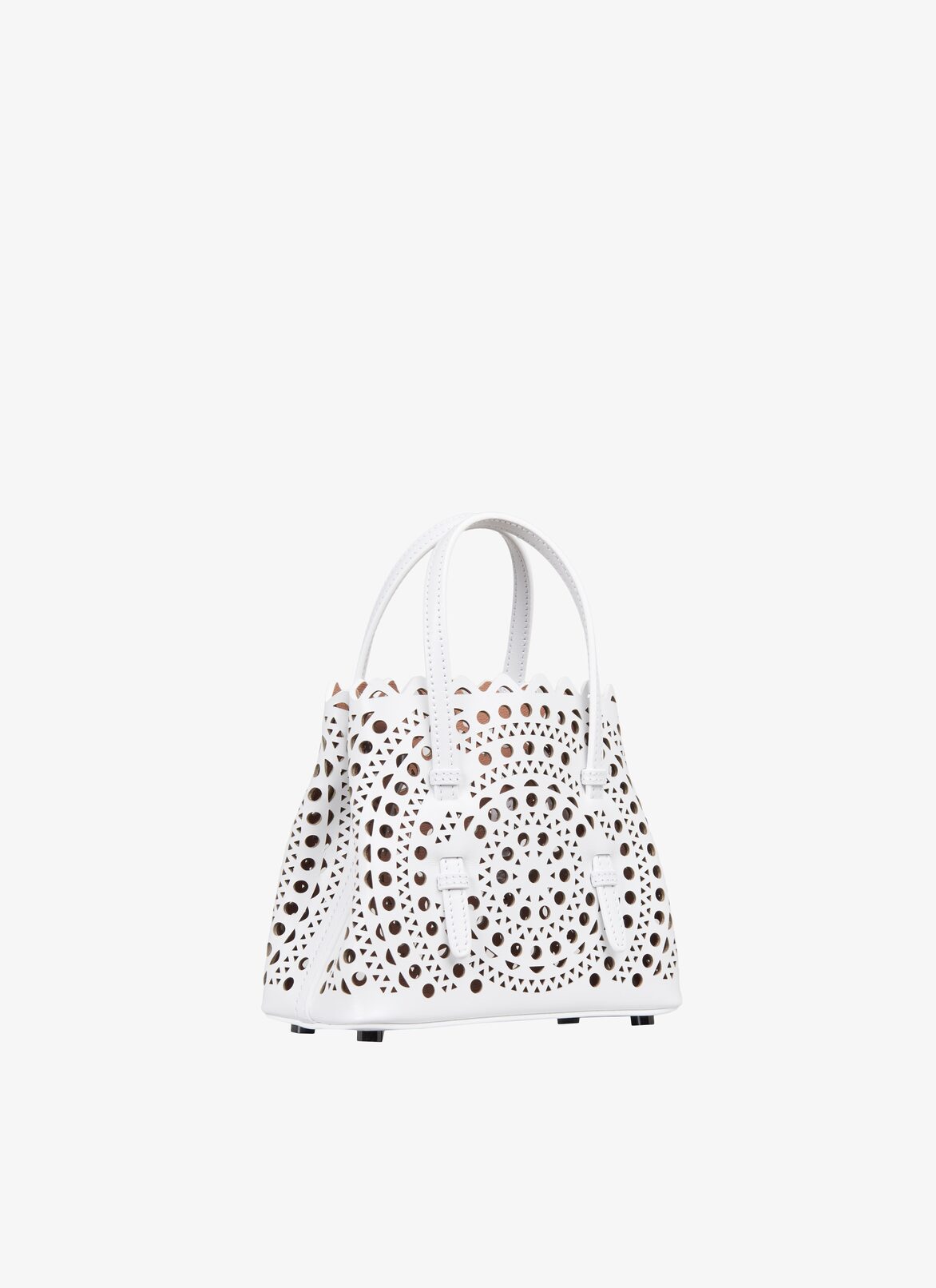 Micro borsa Mina 16 ALAÏA MICRO BORSA MINA 16 BIANCO